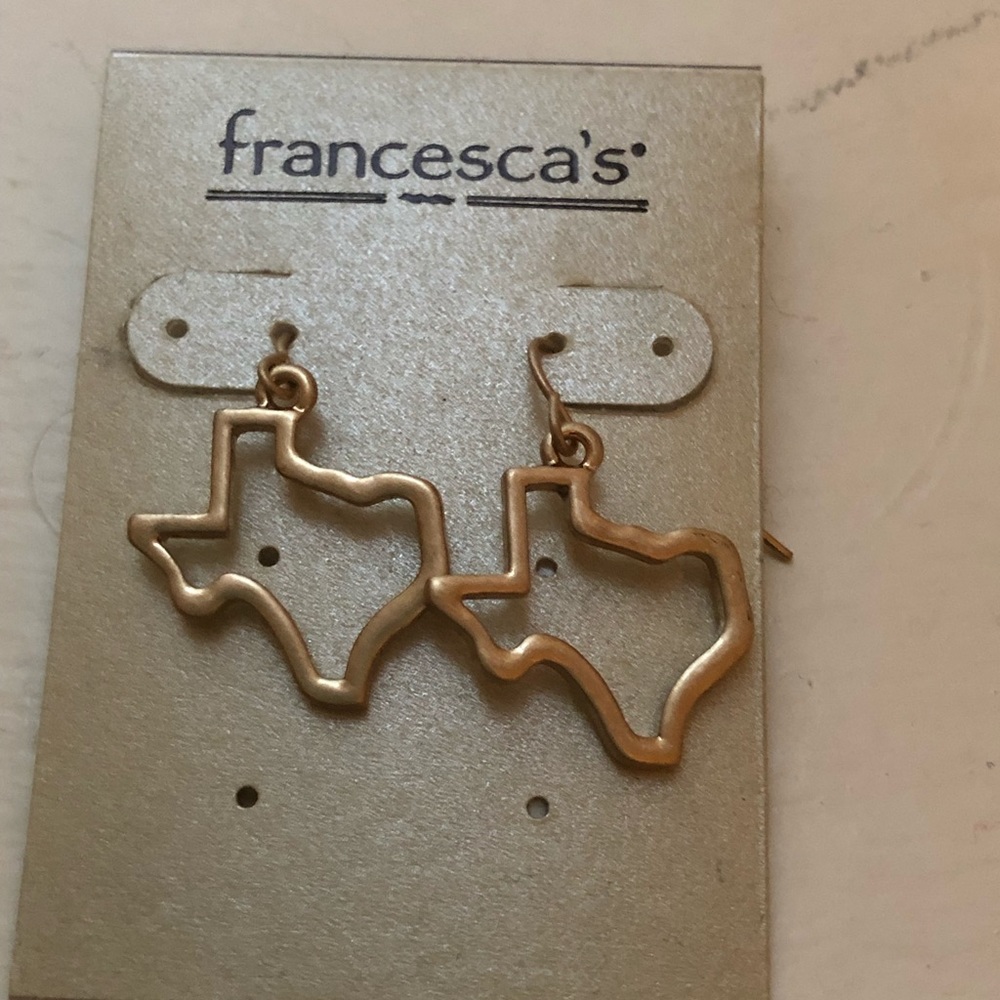 Texas state earrings